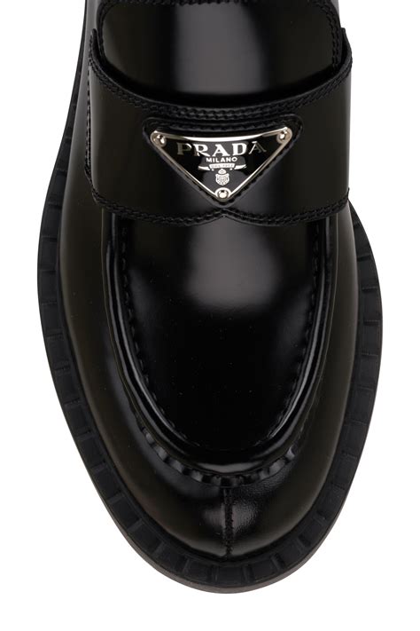 spazzolato prada prada's black leather loafers|Prada spazzolato saffiano leather.